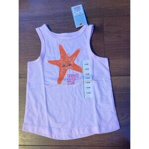 Cat & Jack Infant Girls 18 Month Tank Top NWT “daddy’s Little Star”